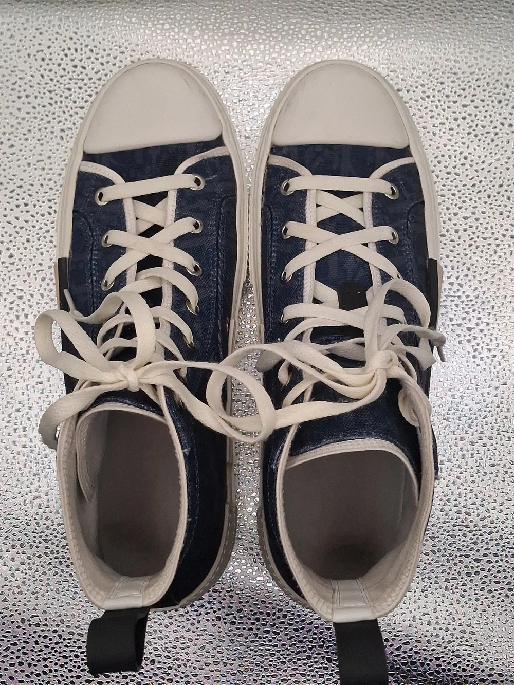 RETIRED Rare Dior B23 Blue High-Top Sneakers with White Trim